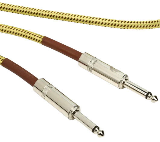 D'Addario PW-BG-10TW Braided Straight To Straight Instrument Cable - 10'