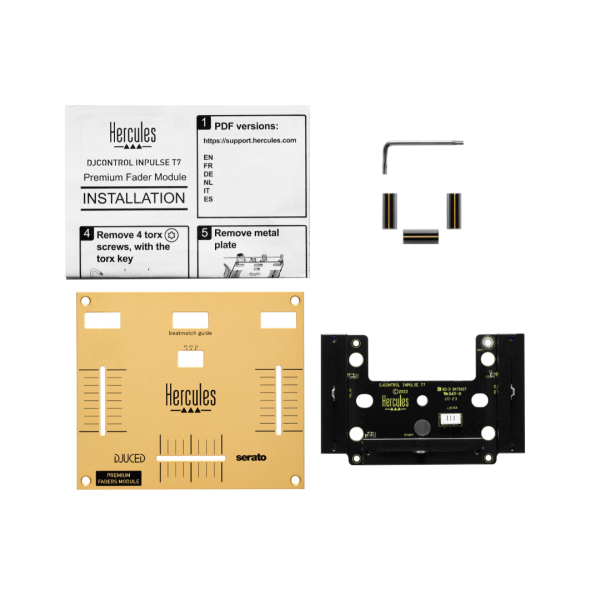 Hercules INPULSET7-PRM-FADERMOD Premium Crossfader and 2 Volume Faders of Improved Quality, with Reinforced Travel
