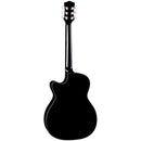 Luna FAU DRA BLK Fauna Dragon Acousitc/Electric Guitar (Classic Black)