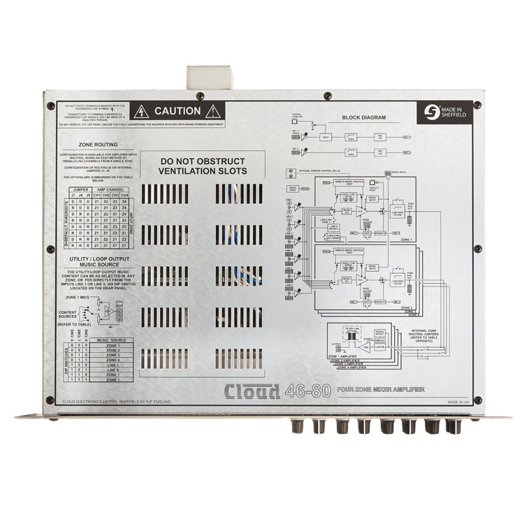 Cloud Electronics 46-80 4 Zone Integrated Mixer Amplificateur