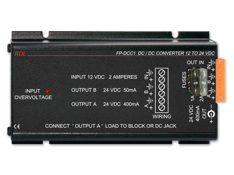 RDL FP-DCC1 12 Vdc to 24 Vdc Converter