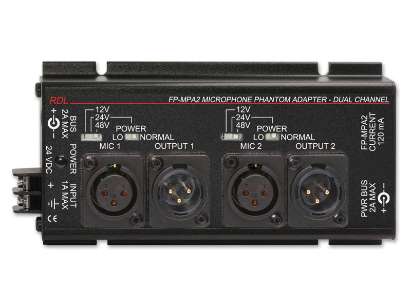 RDL FP-MPA2 Dual Microphone Phantom Adapter