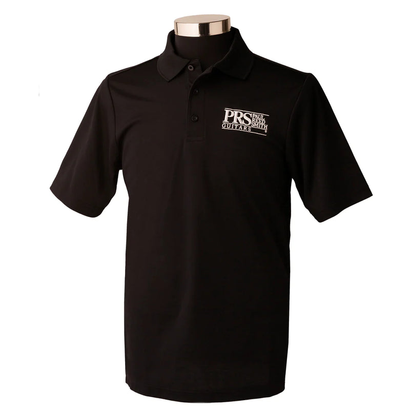 PRS Golf Polo Block Logo With Bird (Black) - Medium