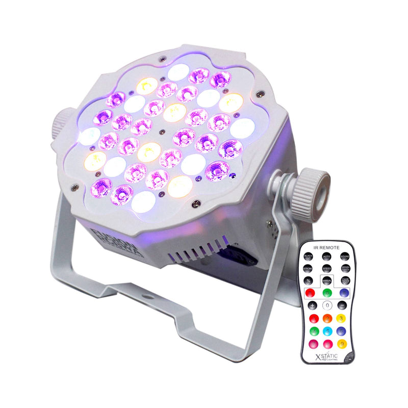 ProX X-PAR36-RGBWA-W Fusion RGBWA Par 36x 1W LED Slim Par White Housing