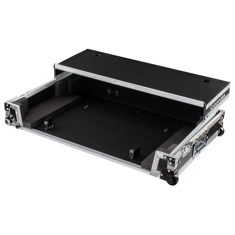 Odyssey FZGSRANE4W1 RANE FOUR 1U Flight Case w/Glide Style Laptop Platform and Wheels