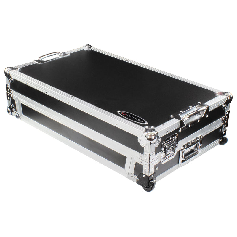 Odyssey FZGSRANE4W1 RANE FOUR 1U Flight Case w/Glide Style Laptop Platform and Wheels