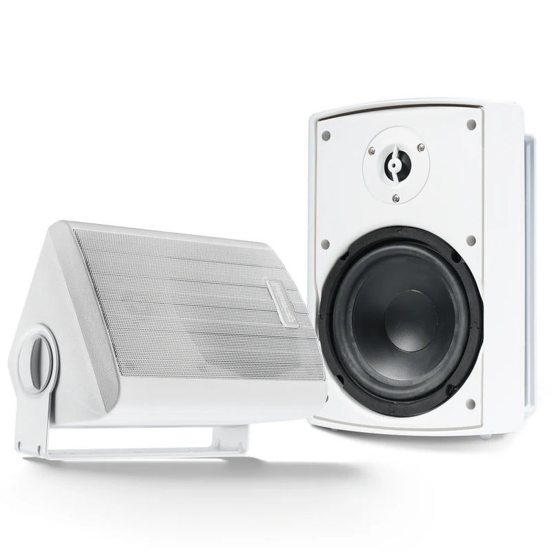 Gemini GHSI-W650BT-PR-WHT Waterproof Mountable Outdoor Bluetooth Speakers (White) - 6.5"