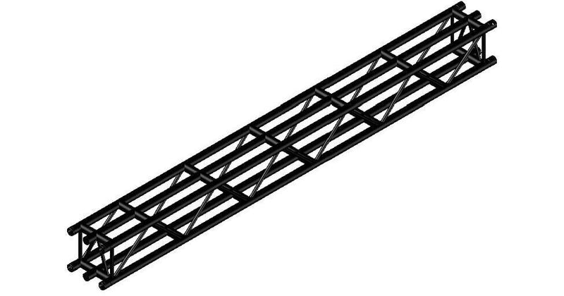 Global Truss DT36-300-BLACK Square Truss Straight Segment (Black) - 9.84'
