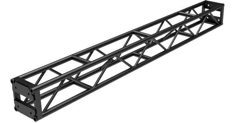 Global Truss DT-GP10-BLK End Plated Square Truss Straight Segment (Black) - 10'
