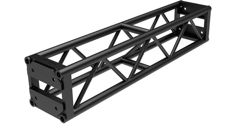 Global Truss DT-GP5-BLK End Plated Square Truss Straight Segment (Black) - 5'