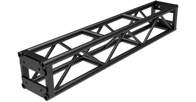 Global Truss DT-GP6-BLK End Plated Square Truss Straight Segment (Black) - 6'
