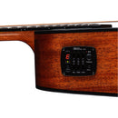 Luna GYPSY EXOTIC Acoustic/Electric Guitar (Black/White Ebony)