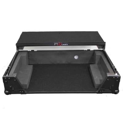 ProX XS-DNMC3000-LTBL Valise de vol pour contrôleur numérique avec étagère pour ordinateur portable Noir sur noir