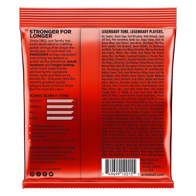 Ernie Ball 2015EB Paradigm Electric Guitar Strings - Skinny Top Heavy Bottom 10-52