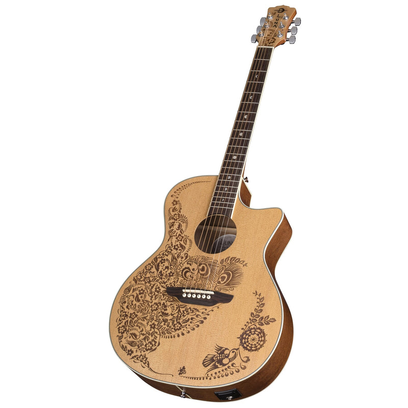 Luna HEN OA SPR Henna Oasis Acoustic/Electric Guitar (Open Pore Natural)