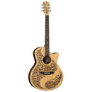Luna HEN PA SPR Henna Paradise Acoustic/Electric Guitar (Satin Natural)