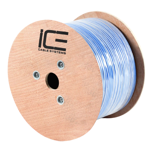 Ice Cable CAT5E/P/SHIELDED/BLU Cat5e Plenum Shielded Cable - 1000ft Spool (Blue)