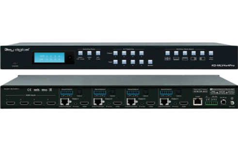 Key Digital KD-MLV4x4Pro Matrix Switcher With Multi-View Tilling