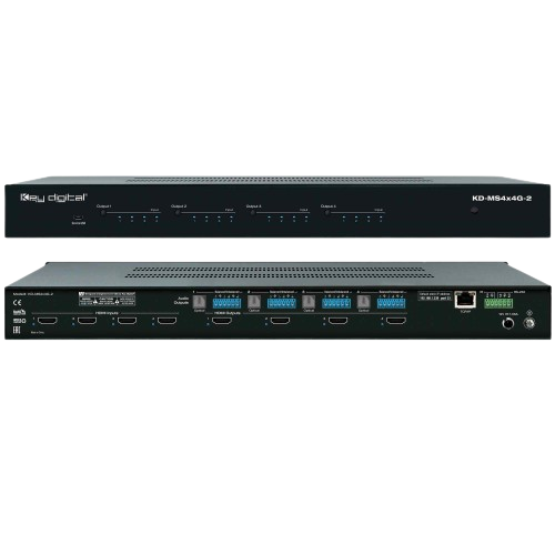 Key Digital KD-MS4x4G-2 Matrix Switcher With Independent Audio Routing