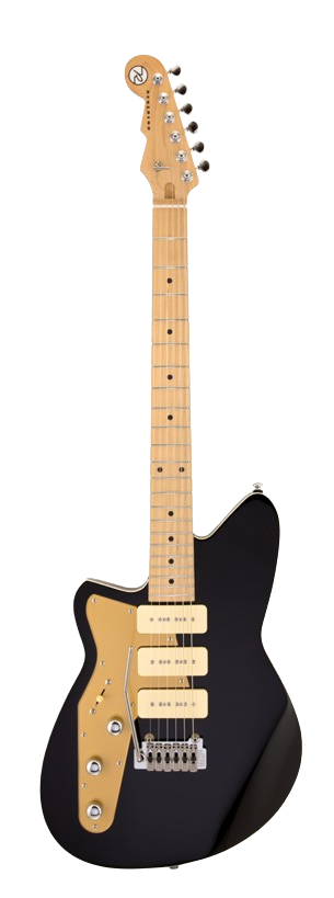 Reverend JETSTREAM 390 LH Left-Handed Electric Guitar (Midnight Black)