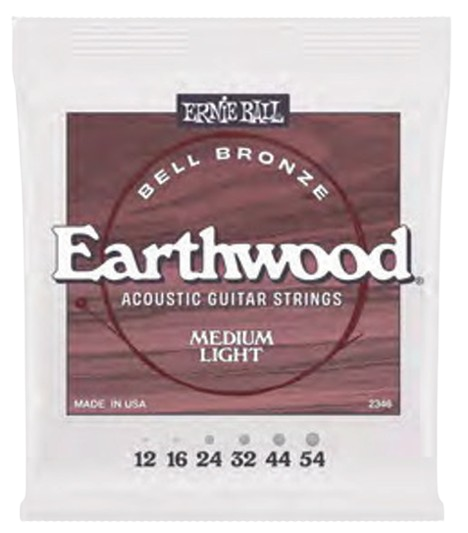 Ernie Ball 2346EB Earthwood Bell Bronze Medium Light Acoustic Guitar Strings 12-54