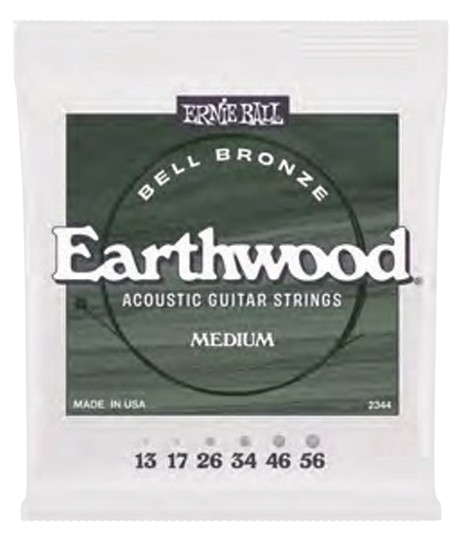 Ernie Ball 2344EB Earthwood Bell Bronze Medium Acoustic Guitar Strings 13-56