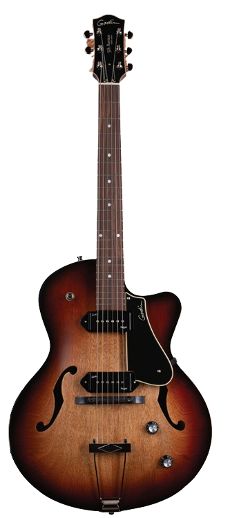 Godin Guitars 5TH AVENUE KINGPIN II Semi Hollow Electric Guitar (Vintage Burst)