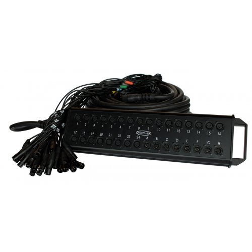 Connecteurs Digiflex HE24-8X-100 Neutrik Rean Connecteurs noirs avec contacts dorés