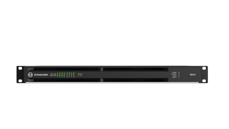 Dynacord IX30-8-US 8 Channel Networked Multichannel DSP Amplifier - 3KW
