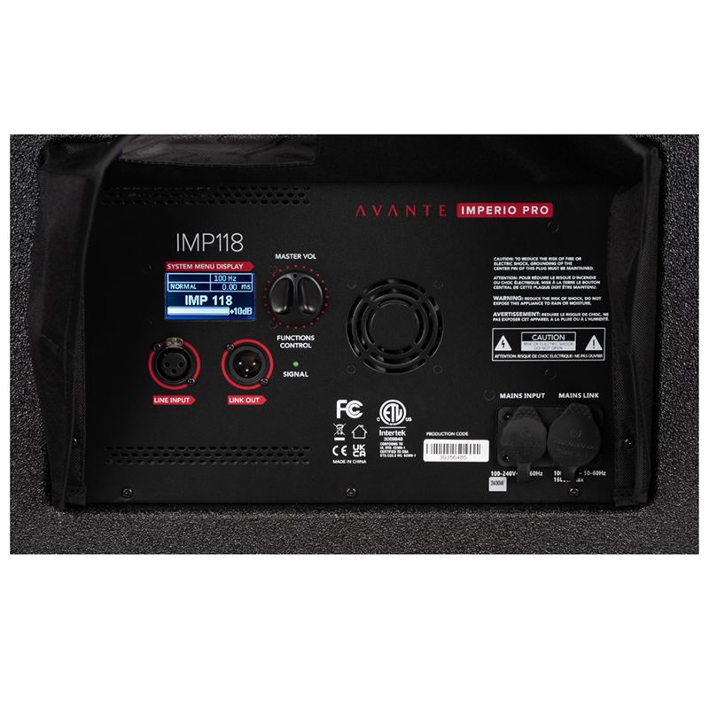 Avante IMPERIO PRO Professional Active Subwoofer - 18"