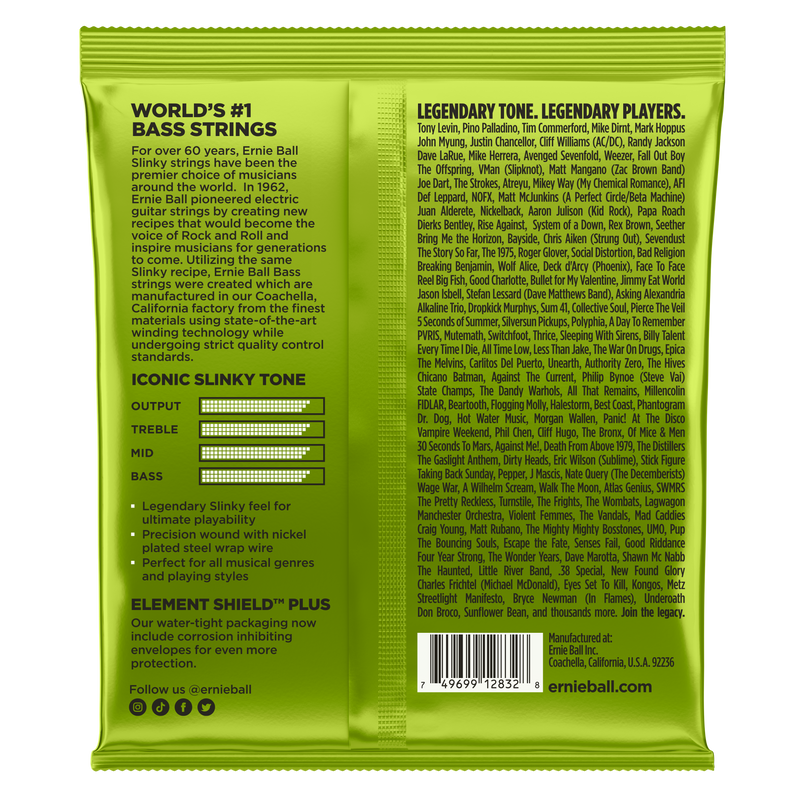 Ernie Ball 2832EB 050-.105 Regular Slinky Nickel Wound Electric Bass Strings