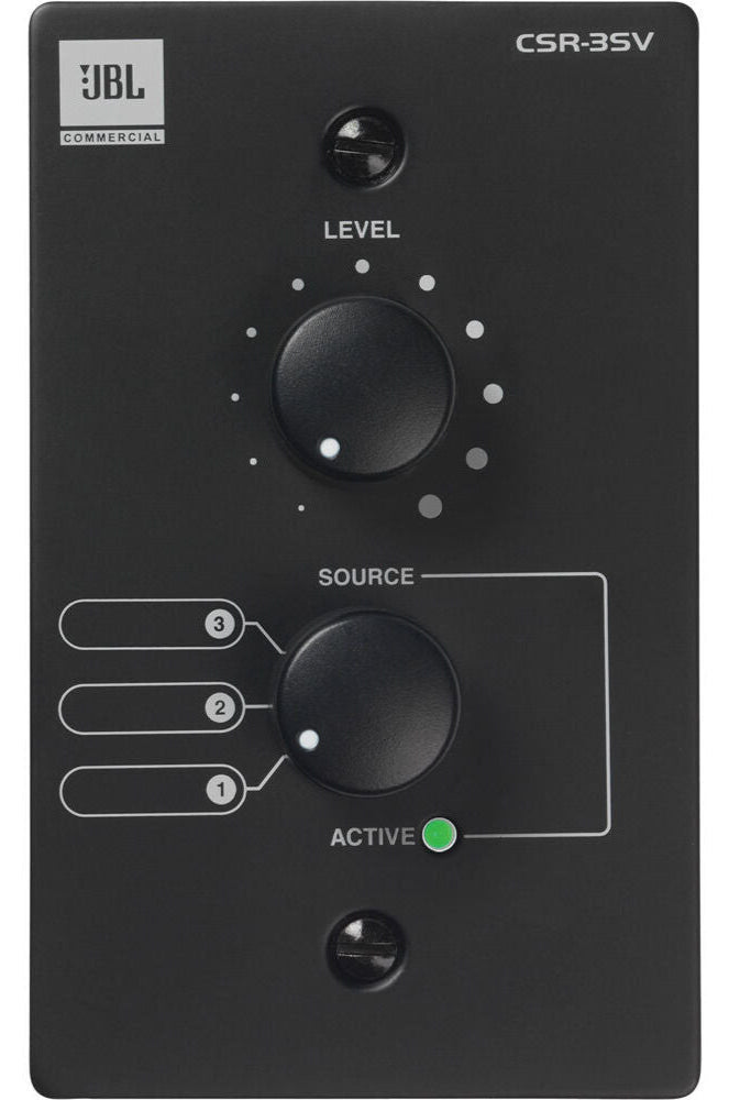JBL Pro CSR-3SV Wall-Mounted Remote Control for CSM Mixers (Black)