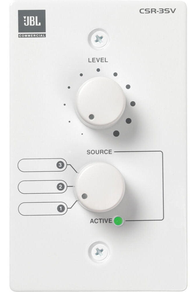 JBL Pro CSR-3SV Wall-Mounted Remote Control for CSM Mixers (White)