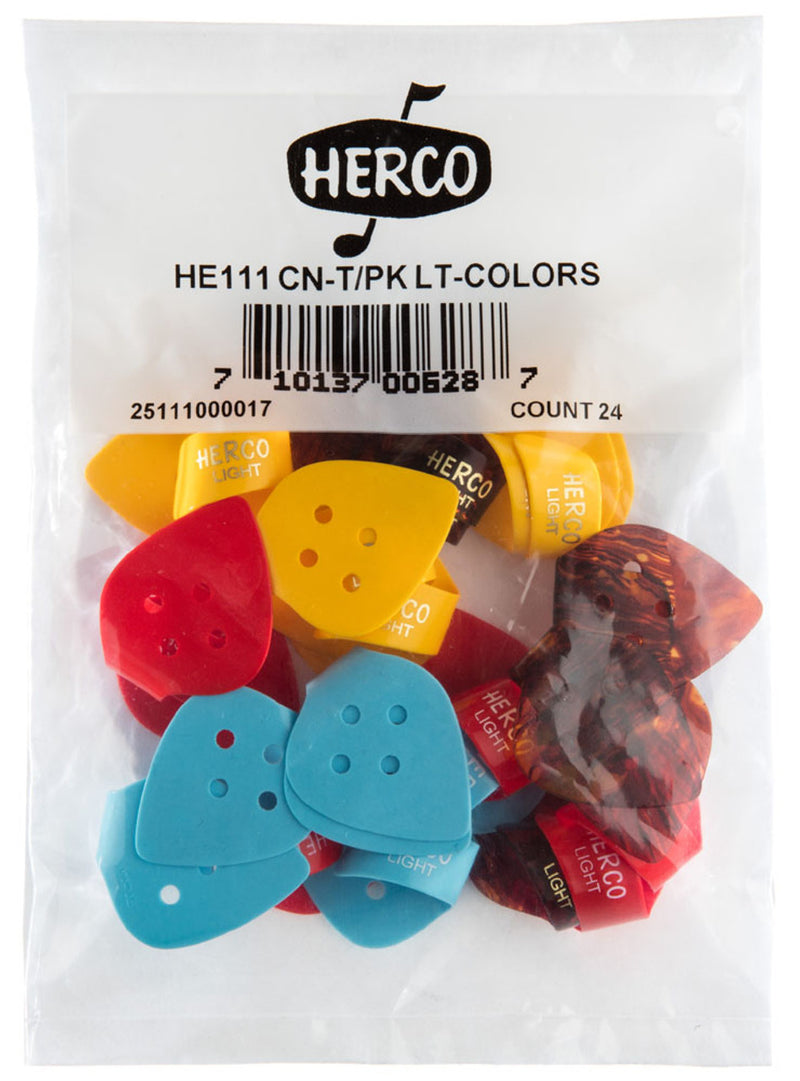 Herco HE111 Flat Thumb Picks (Light, 24 Pcs)