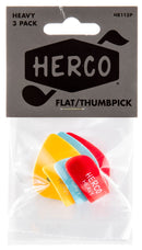 Herco HE113P Flat Thumb Picks (Heavy, 3 Pcs)