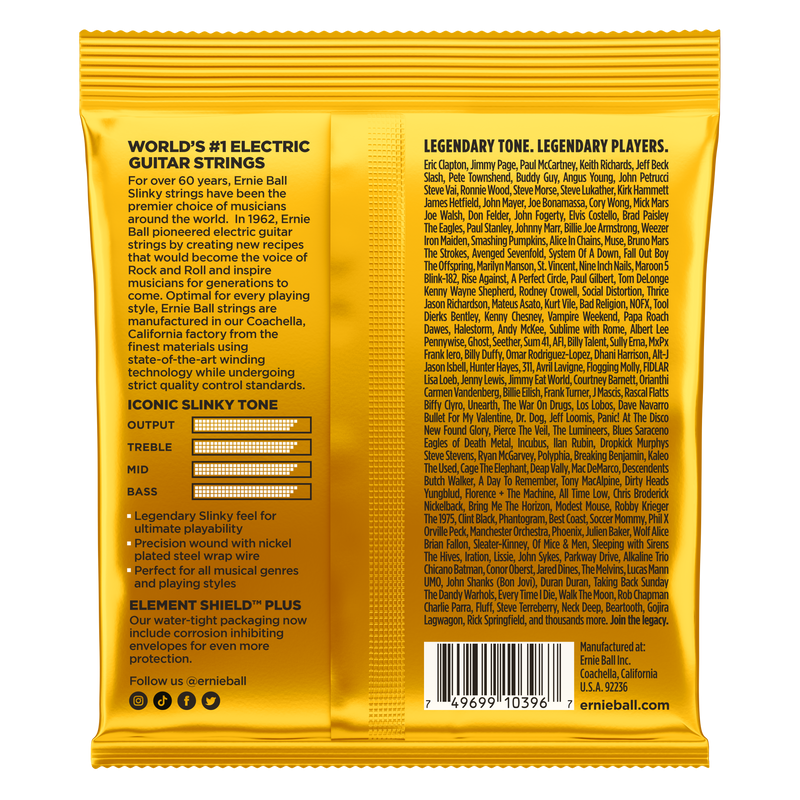 Ernie Ball 2216EB Skinny Top Beefy Bottom Slinky 10-54 Electric Strings