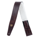 Ernie Ball 4138EB Italian Leather Strap with Fur Padding Guitar Strap (Chestnut)