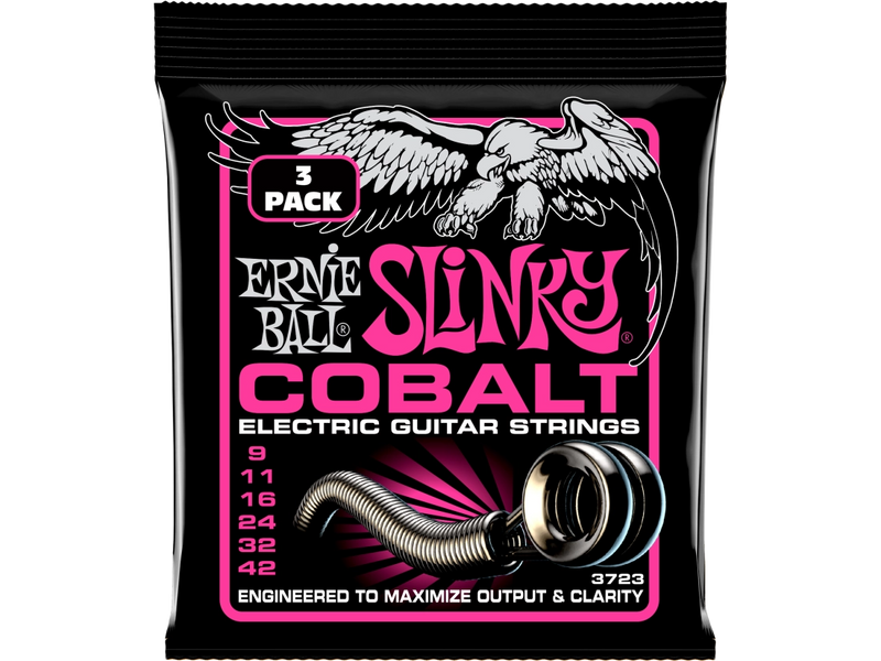 Ernie Ball 3723EB Super Slinky Cobalt Electric Strings (3 Pack)