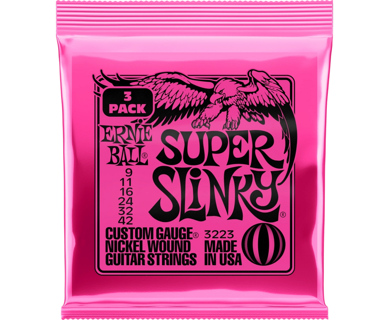 Ernie Ball 3253EB Super Slinky Electric Guitar Strings (3 Pack)