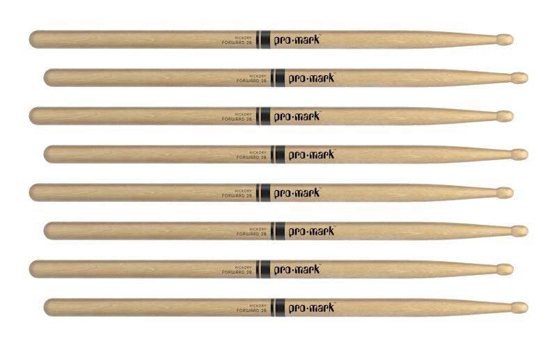 Pro-Mark TX2BW-4P Baguettes en hickory laqué avant - 2B (paquet de 4)
