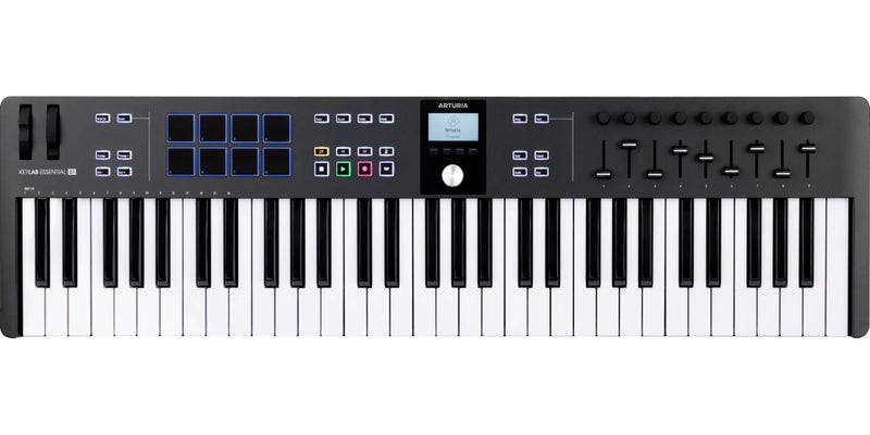 Arturia KEYLAB ESSENTIAL 61 MK3 Contrôleur MIDI universel 61 touches (Noir)