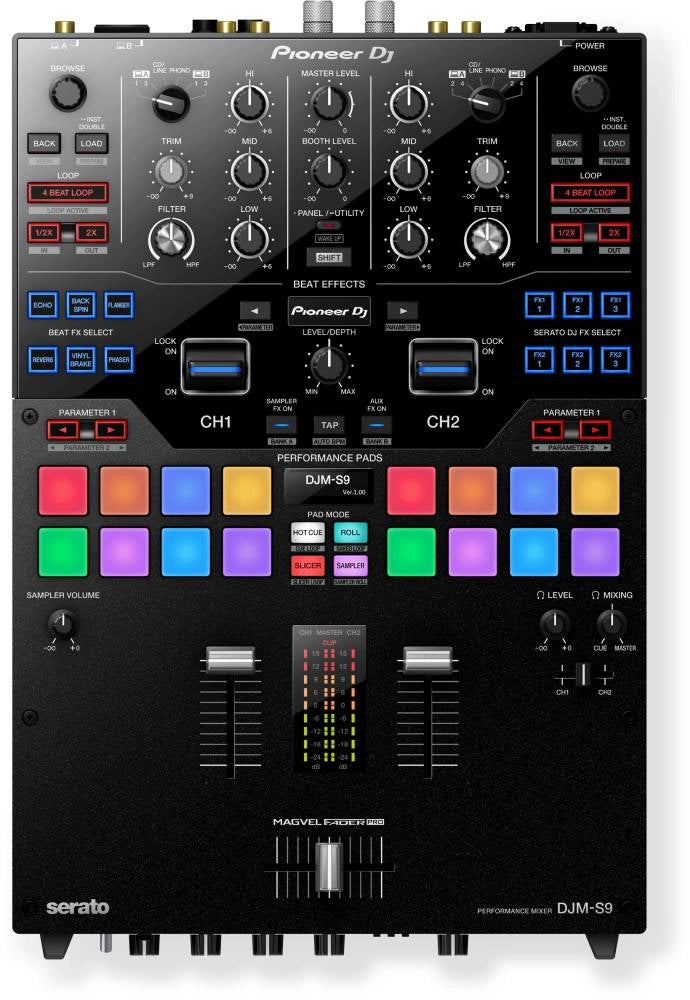 Pioneer DJ DJM-S9 Professional 2-Channel Mixer for Serato DJ (Black) (USED)
