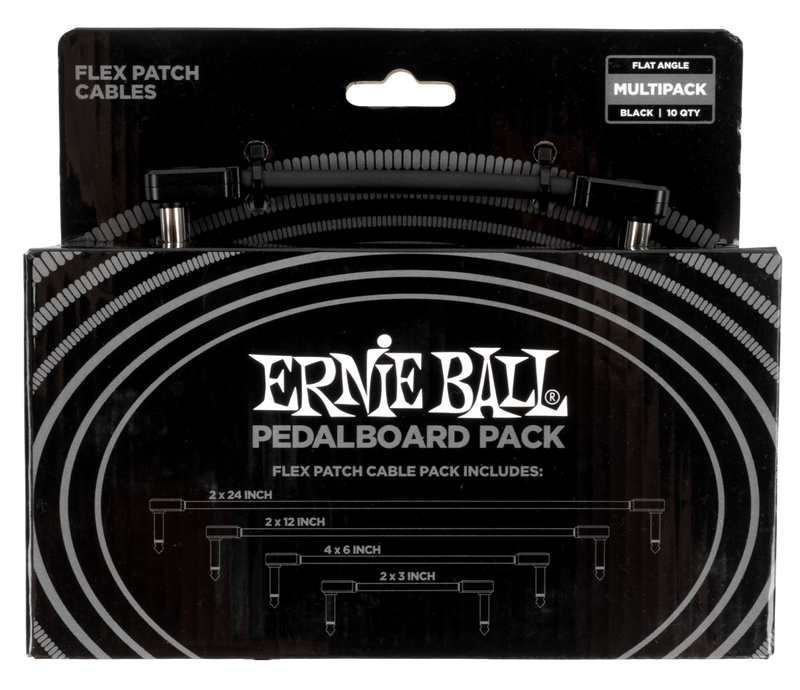 Ernie Ball 6462EB Flex Patch Cable Multi-Pack (Black)
