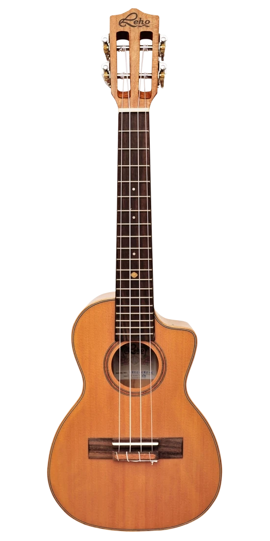 Leho LHUC-CMF-CE Spalted Maple Concert Cutaway Ukulele with Solid Cedar Top