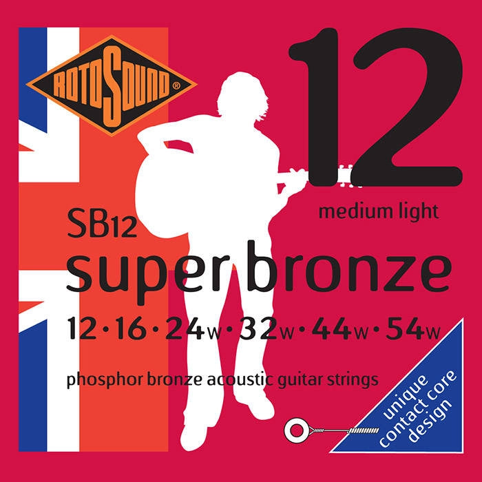 Rotosound SB12 Super Bronze Acoustic Guitar Strings - 12-54