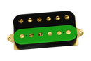 DiMarzio DP155 The Tone Zone F-Spaced Bridge Humbucker Pickup (Black/Green With Gold Pole Pieces)