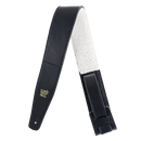 Ernie Ball 4137EB Italian Leather with Fur Padding Guitar Strap (Black)