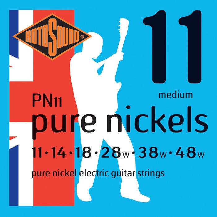 Rotosound PN11 Pure Nickel Electric Guitar Strings - 11-48