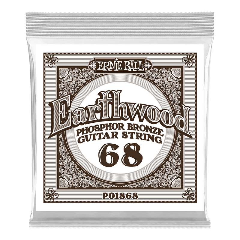 Ernie Ball 1868EB Earthwood Phosphor Bronze Acoustic Guitar String - .068
