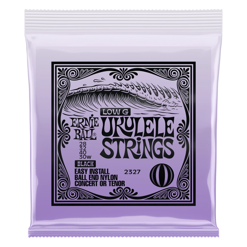 Ernie Ball 2327EB Concert/Tenor Ukulele Strings (Black)